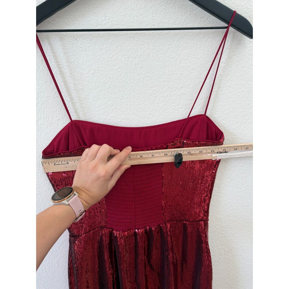 Reformation Frankie Dress Red Sequin size 6 - Picture 6 of 8